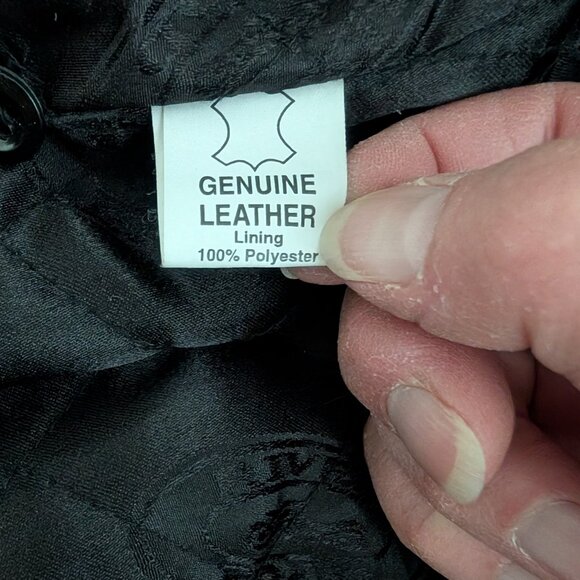 River Road Leather Motorcycle Jacket Removeable Liner Womens Large; w/Neck Warm - Picture 9 of 16